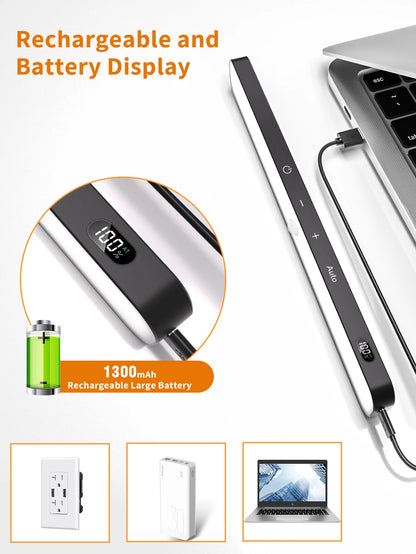 Wireless Digital Motion Sensor LED Light Bar – USB Rechargeable, Magnetic Mount, 60 LED Smart Cabinet & Night Light